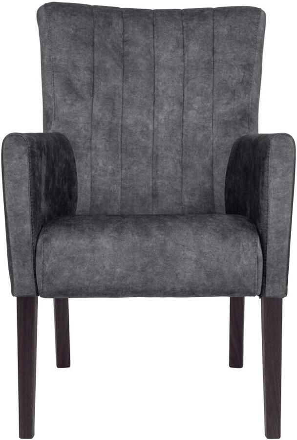 Home affaire Stoel met armleuningen King Eetkamerstoel onderstel massief eikenhout of beuken wengékleur - Foto 2