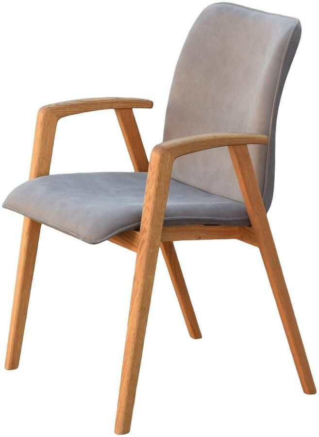 Home affaire Stoel met armleuningen Loreen eetkamerstoel beklede stoel designstoel met massief frame hoogwaardig afgewerkt armleuningen stijlvol comfortabel (set 2 stuks) - Foto 8