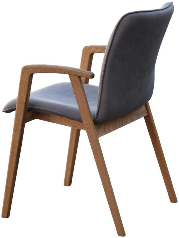 Home affaire Stoel met armleuningen Loreen eetkamerstoel beklede stoel designstoel met massief frame hoogwaardig afgewerkt armleuningen stijlvol comfortabel (set 2 stuks) - Foto 2