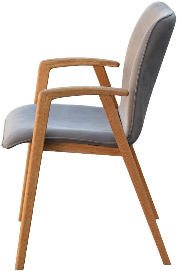 Home affaire Stoel met armleuningen Loreen eetkamerstoel beklede stoel designstoel met massief frame hoogwaardig afgewerkt armleuningen stijlvol comfortabel (set 2 stuks) - Foto 5