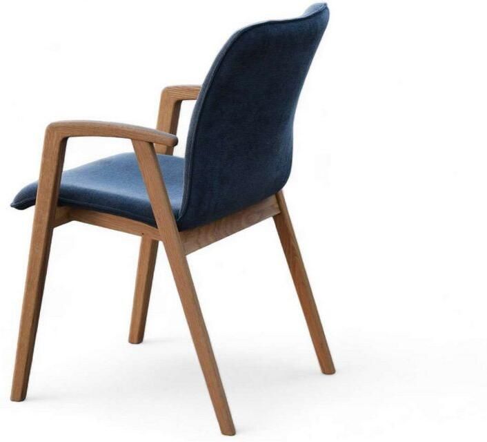 Home affaire Stoel met armleuningen Loreen eetkamerstoel beklede stoel designstoel met massief frame hoogwaardig afgewerkt armleuningen stijlvol comfortabel (set 2 stuks) - Foto 6