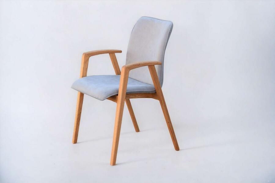 Home affaire Stoel met armleuningen Loreen eetkamerstoel beklede stoel designstoel met massief frame hoogwaardig afgewerkt armleuningen stijlvol comfortabel (set 2 stuks) - Foto 6