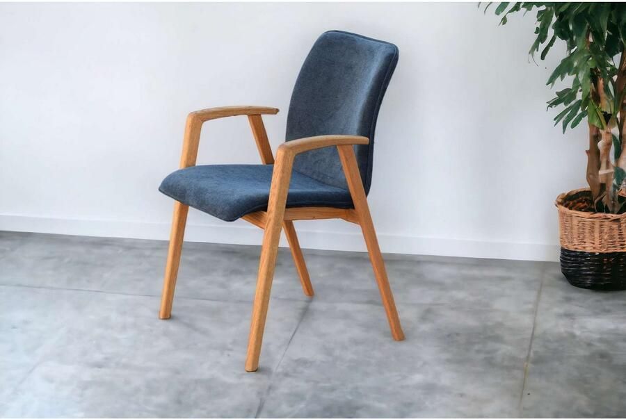 Home affaire Stoel met armleuningen Loreen eetkamerstoel beklede stoel designstoel met massief frame hoogwaardig afgewerkt armleuningen stijlvol comfortabel (set 2 stuks) - Foto 3