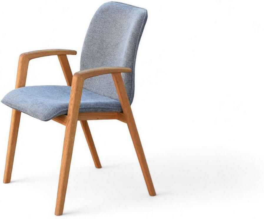 Home affaire Stoel met armleuningen Loreen eetkamerstoel beklede stoel designstoel met massief frame hoogwaardig afgewerkt armleuningen stijlvol comfortabel (set 2 stuks) - Foto 9