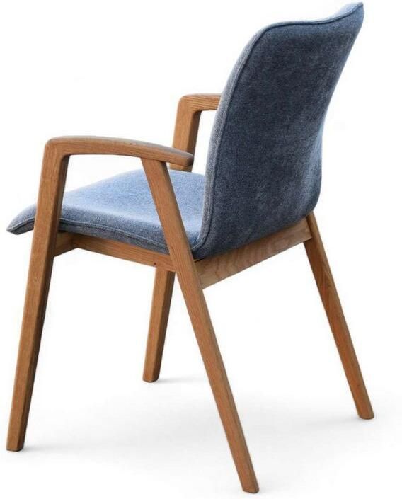 Home affaire Stoel met armleuningen Loreen eetkamerstoel beklede stoel designstoel met massief frame hoogwaardig afgewerkt armleuningen stijlvol comfortabel (set 2 stuks) - Foto 6