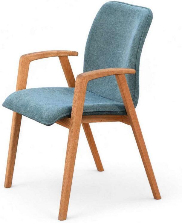 Home affaire Stoel met armleuningen Loreen eetkamerstoel beklede stoel designstoel met massief frame hoogwaardig afgewerkt armleuningen stijlvol comfortabel (set 2 stuks) - Foto 4