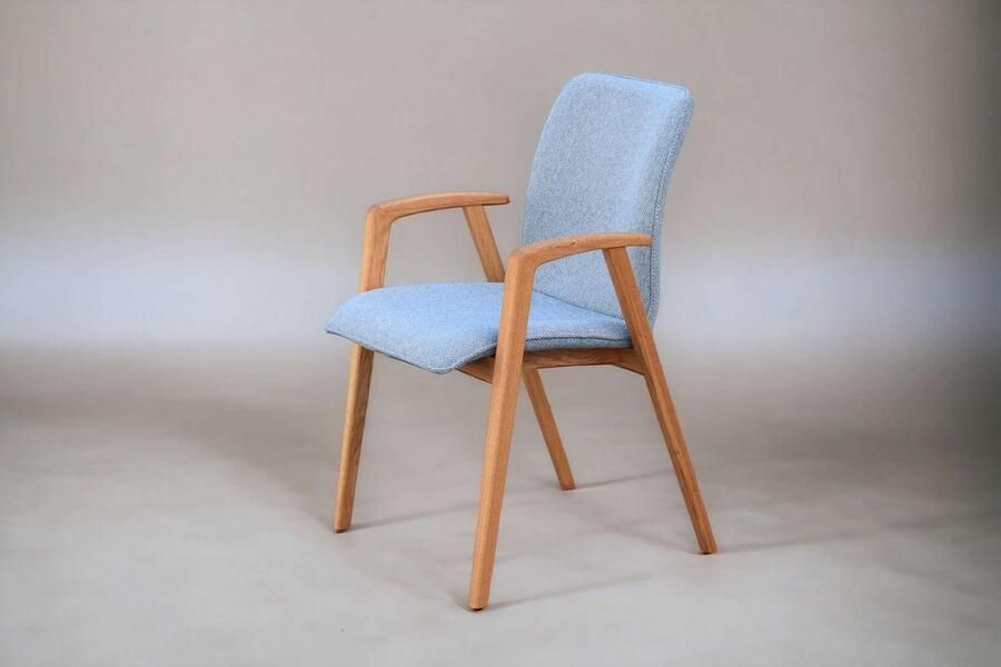 Home affaire Stoel met armleuningen Loreen eetkamerstoel beklede stoel designstoel met massief frame hoogwaardig afgewerkt armleuningen stijlvol comfortabel (set 2 stuks) - Foto 4