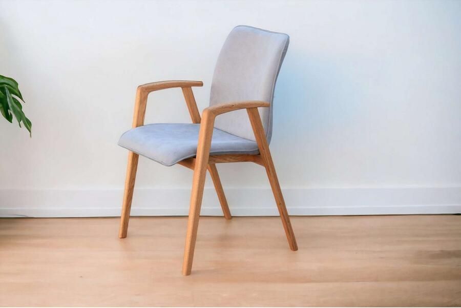 Home affaire Stoel met armleuningen Loreen eetkamerstoel beklede stoel designstoel met massief frame hoogwaardig afgewerkt armleuningen stijlvol comfortabel (set 2 stuks) - Foto 5