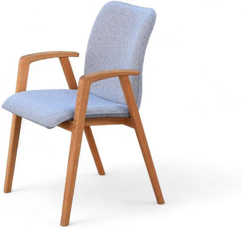 Home affaire Stoel met armleuningen Loreen eetkamerstoel beklede stoel designstoel met massief frame hoogwaardig afgewerkt armleuningen stijlvol comfortabel (set 2 stuks) - Foto 2