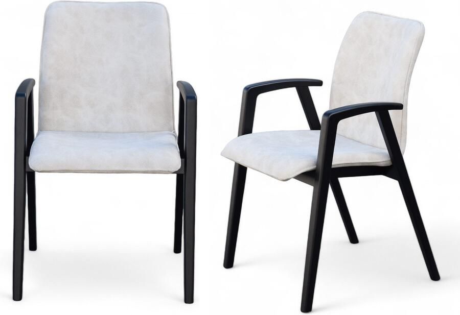 Home affaire Stoel met armleuningen Loreen eetkamerstoel gestoffeerde stoel woonstoel eetstoel met armleuningen (set 2 stuks) - Foto 10