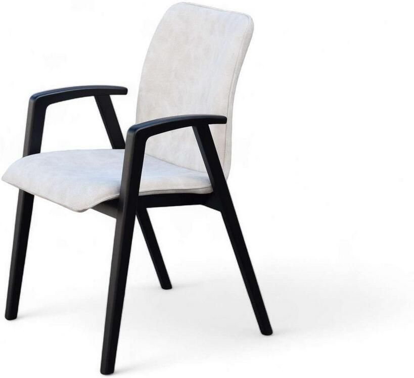 Home affaire Stoel met armleuningen Loreen eetkamerstoel gestoffeerde stoel woonstoel eetstoel met armleuningen (set 2 stuks) - Foto 2