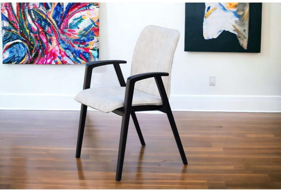 Home affaire Stoel met armleuningen Loreen eetkamerstoel gestoffeerde stoel woonstoel eetstoel met armleuningen (set 2 stuks) - Foto 3