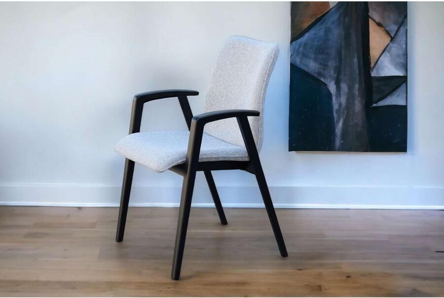 Home affaire Stoel met armleuningen Loreen eetkamerstoel gestoffeerde stoel woonstoel eetstoel met armleuningen (set 2 stuks) - Foto 2