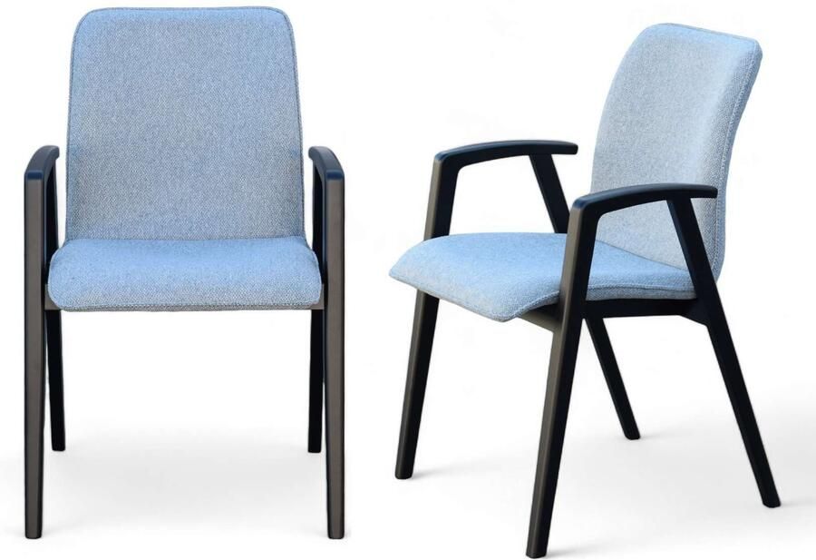 Home affaire Stoel met armleuningen Loreen eetkamerstoel gestoffeerde stoel woonstoel eetstoel met armleuningen (set 2 stuks) - Foto 8