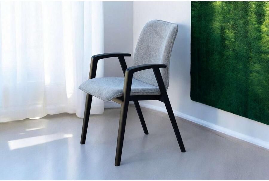 Home affaire Stoel met armleuningen Loreen eetkamerstoel gestoffeerde stoel woonstoel eetstoel met armleuningen (set 2 stuks) - Foto 5