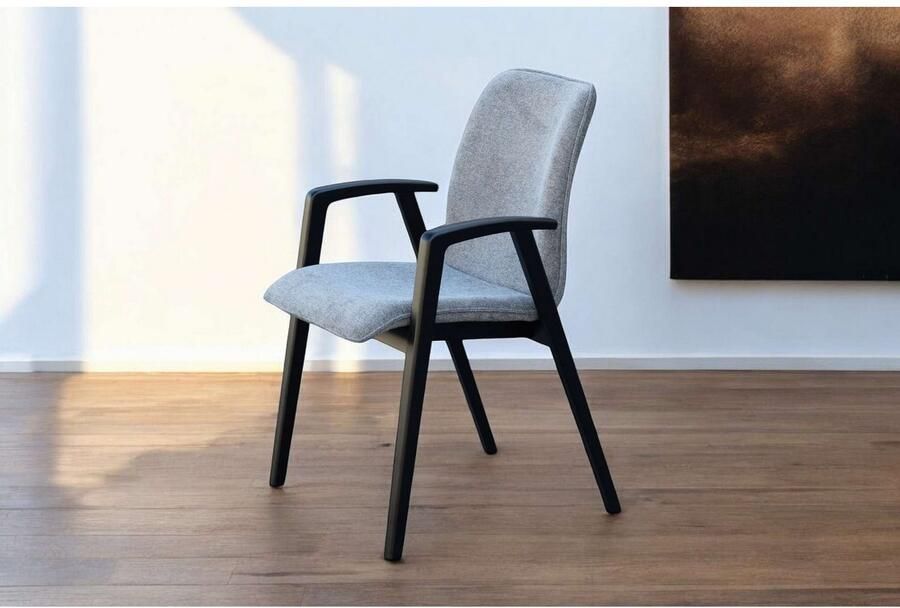 Home affaire Stoel met armleuningen Loreen eetkamerstoel gestoffeerde stoel woonstoel eetstoel met armleuningen (set 2 stuks) - Foto 4