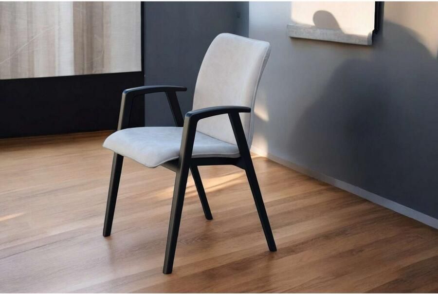 Home affaire Stoel met armleuningen Loreen eetkamerstoel gestoffeerde stoel woonstoel eetstoel met armleuningen (set 2 stuks) - Foto 5