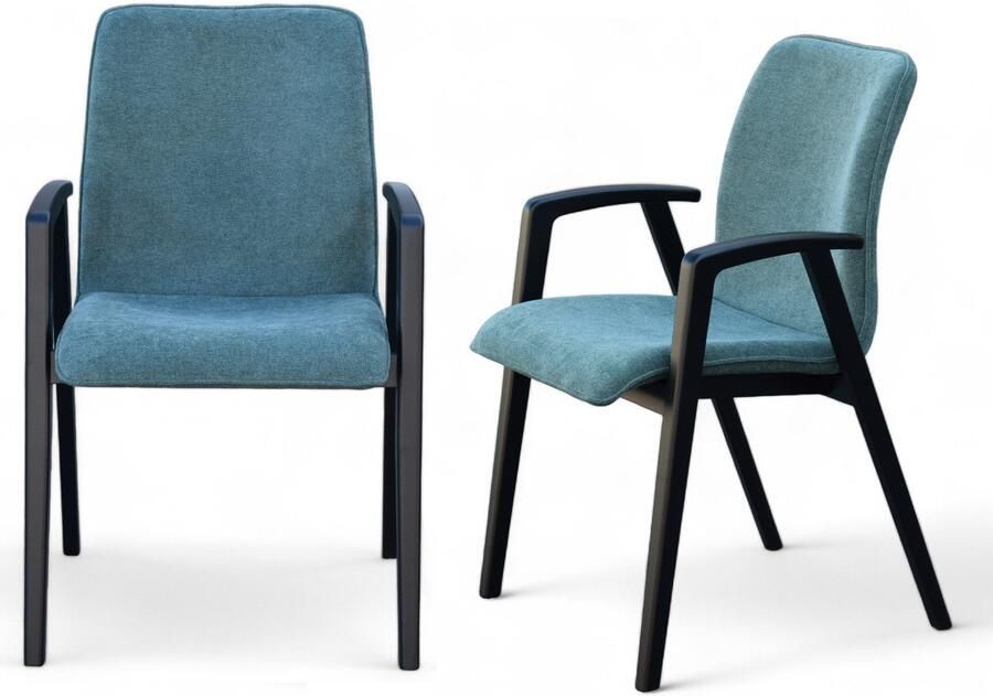 Home affaire Stoel met armleuningen Loreen eetkamerstoel gestoffeerde stoel woonstoel eetstoel met armleuningen (set 2 stuks) - Foto 10