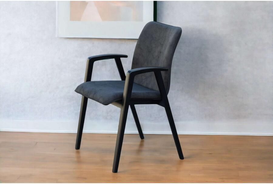 Home affaire Stoel met armleuningen Loreen eetkamerstoel gestoffeerde stoel woonstoel eetstoel met armleuningen (set 2 stuks) - Foto 9