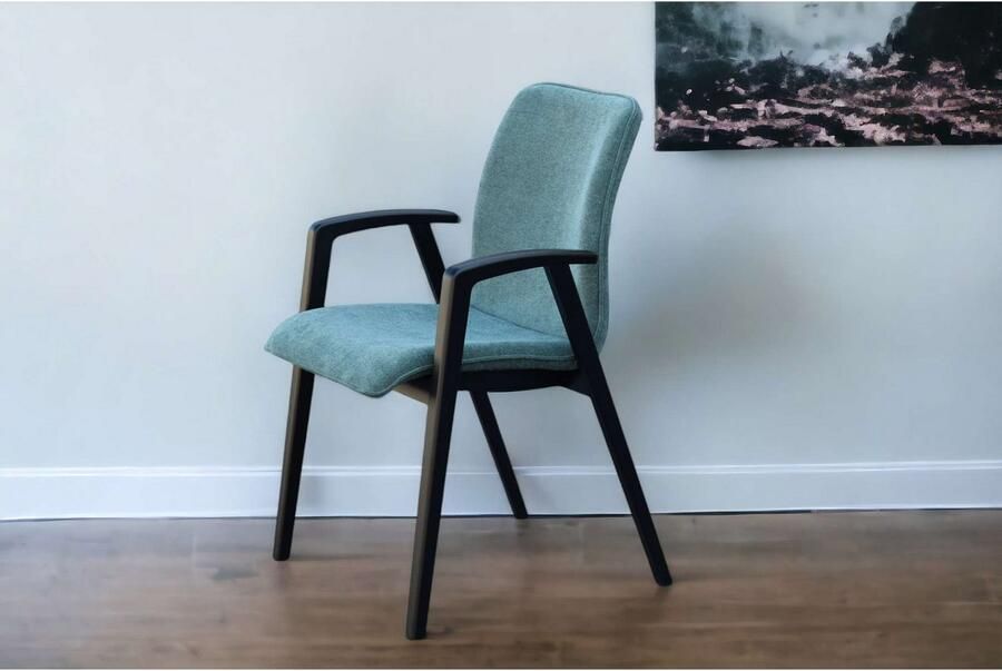 Home affaire Stoel met armleuningen Loreen eetkamerstoel gestoffeerde stoel woonstoel eetstoel met armleuningen (set 2 stuks) - Foto 4