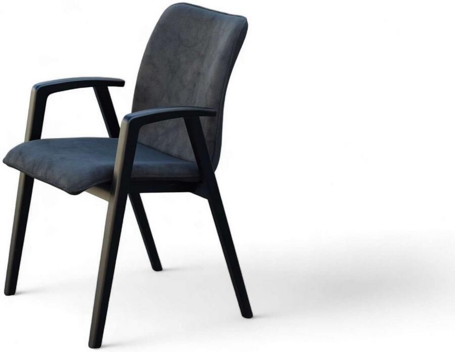 Home affaire Stoel met armleuningen Loreen eetkamerstoel gestoffeerde stoel woonstoel eetstoel met armleuningen (set 2 stuks)