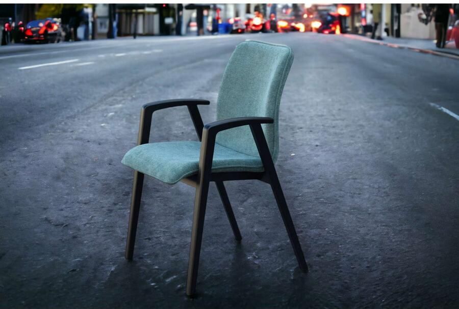 Home affaire Stoel met armleuningen Loreen eetkamerstoel gestoffeerde stoel woonstoel eetstoel met armleuningen (set 2 stuks) - Foto 3