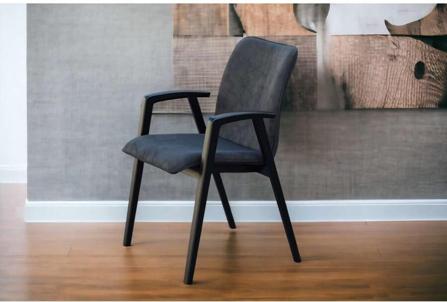 Home affaire Stoel met armleuningen Loreen eetkamerstoel gestoffeerde stoel woonstoel eetstoel met armleuningen (set 2 stuks) - Foto 4