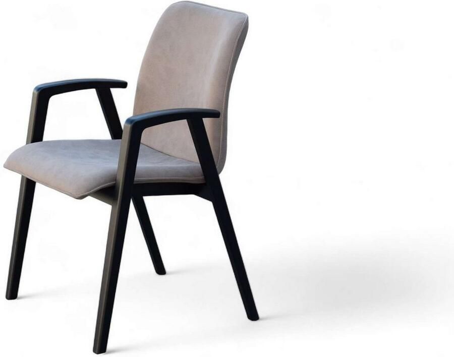 Home affaire Stoel met armleuningen Loreen eetkamerstoel gestoffeerde stoel woonstoel eetstoel met armleuningen (set 2 stuks) - Foto 2