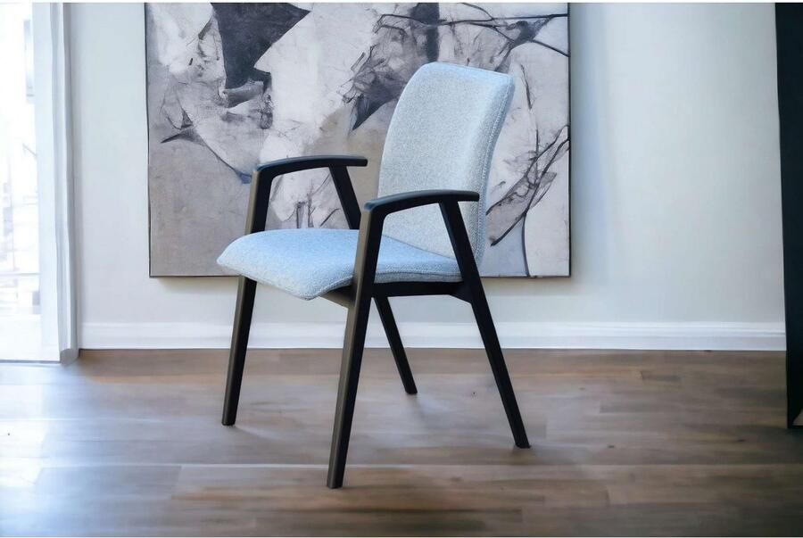 Home affaire Stoel met armleuningen Loreen eetkamerstoel gestoffeerde stoel woonstoel eetstoel met armleuningen (set 2 stuks) - Foto 4