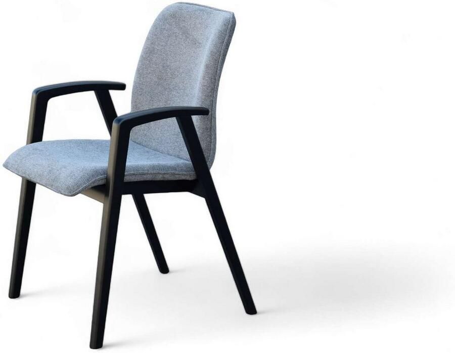 Home affaire Stoel met armleuningen Loreen eetkamerstoel gestoffeerde stoel woonstoel eetstoel met armleuningen (set 2 stuks) - Foto 2