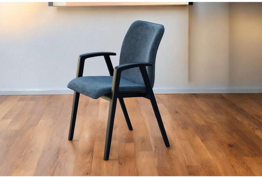 Home affaire Stoel met armleuningen Loreen eetkamerstoel gestoffeerde stoel woonstoel eetstoel met armleuningen (set 2 stuks) - Foto 4