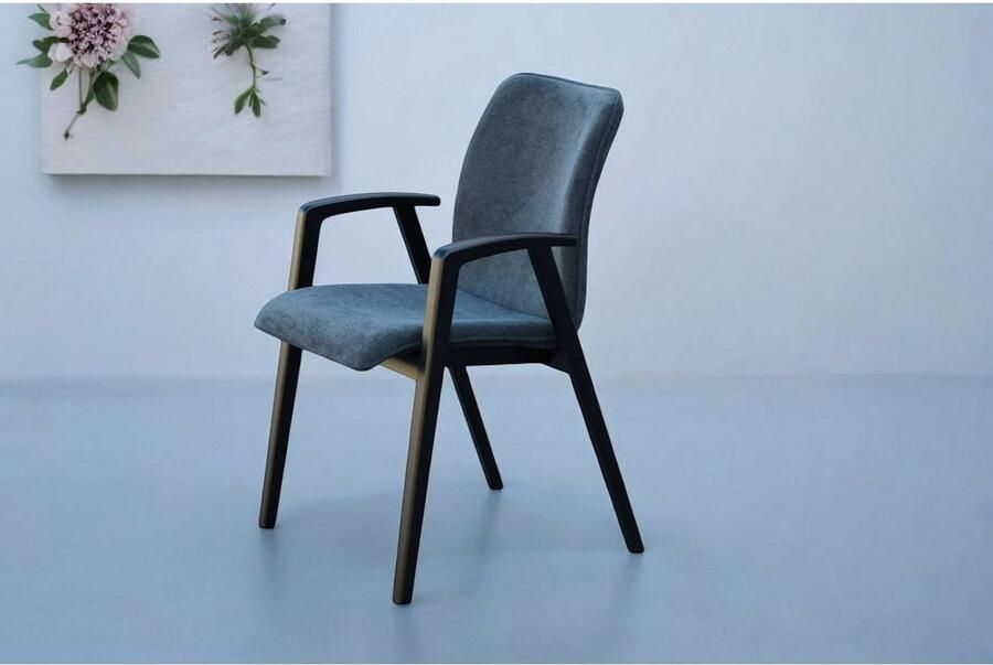 Home affaire Stoel met armleuningen Loreen eetkamerstoel gestoffeerde stoel woonstoel eetstoel met armleuningen (set 2 stuks) - Foto 6