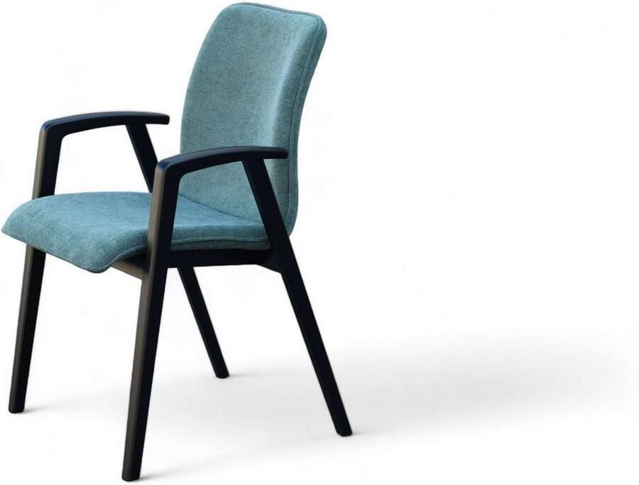 Home affaire Stoel met armleuningen Loreen eetkamerstoel gestoffeerde stoel woonstoel eetstoel met armleuningen (set 2 stuks) - Foto 2