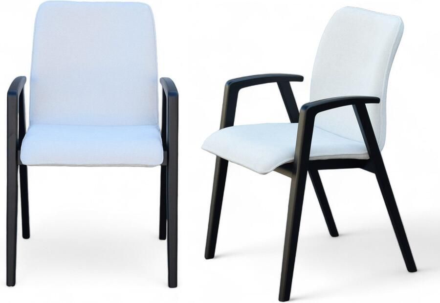 Home affaire Stoel met armleuningen Loreen eetkamerstoel gestoffeerde stoel woonstoel eetstoel met armleuningen (set 2 stuks)