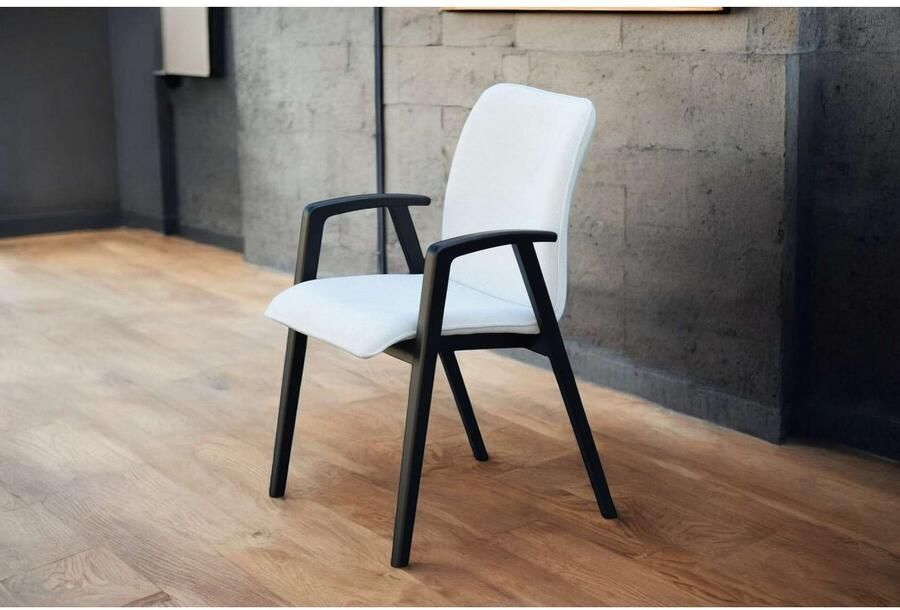 Home affaire Stoel met armleuningen Loreen eetkamerstoel gestoffeerde stoel woonstoel eetstoel met armleuningen (set 2 stuks) - Foto 2