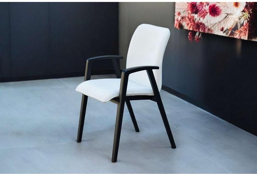 Home affaire Stoel met armleuningen Loreen eetkamerstoel gestoffeerde stoel woonstoel eetstoel met armleuningen (set 2 stuks) - Foto 3