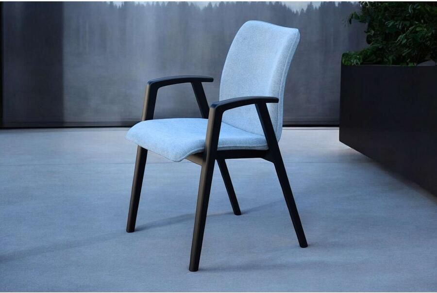 Home affaire Stoel met armleuningen Loreen eetkamerstoel gestoffeerde stoel woonstoel eetstoel met armleuningen (set 2 stuks) - Foto 5