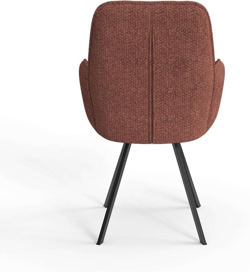 Home affaire Stoel met armleuningen Mily eetkamerstoel gestoffeerde fauteuil woonstoel eetstoel met armleuningen (set 2 stuks) - Foto 8