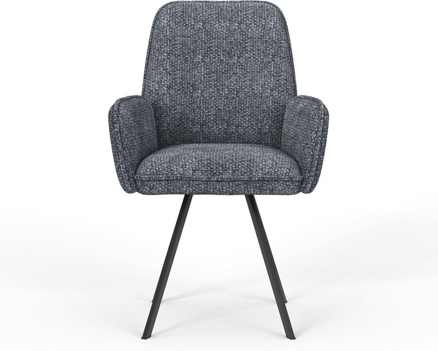 Home affaire Stoel met armleuningen Mily eetkamerstoel gestoffeerde fauteuil woonstoel eetstoel met armleuningen (set 2 stuks) - Foto 6