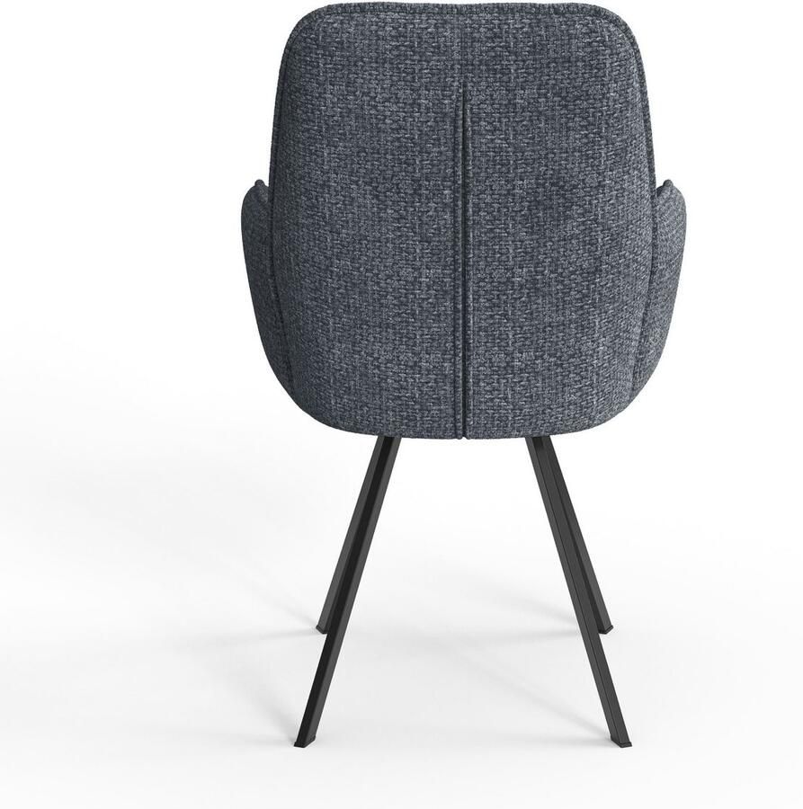 Home affaire Stoel met armleuningen Mily eetkamerstoel gestoffeerde fauteuil woonstoel eetstoel met armleuningen (set 2 stuks) - Foto 2