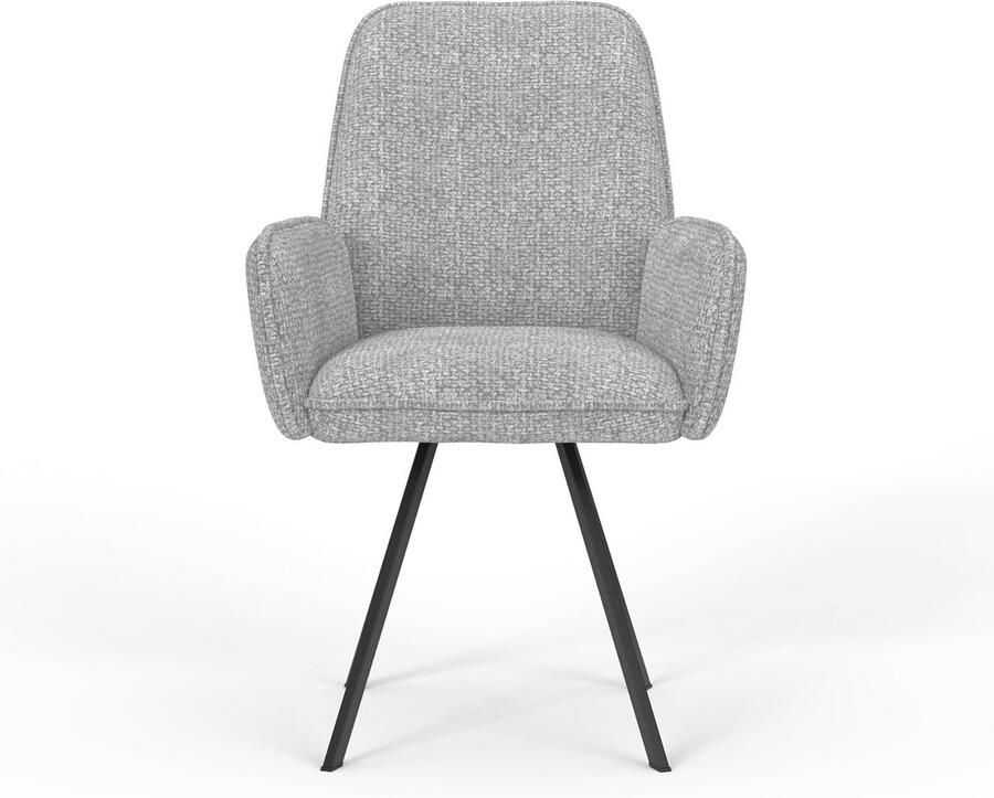 Home affaire Stoel met armleuningen Mily eetkamerstoel gestoffeerde fauteuil woonstoel eetstoel met armleuningen (set 2 stuks) - Foto 6