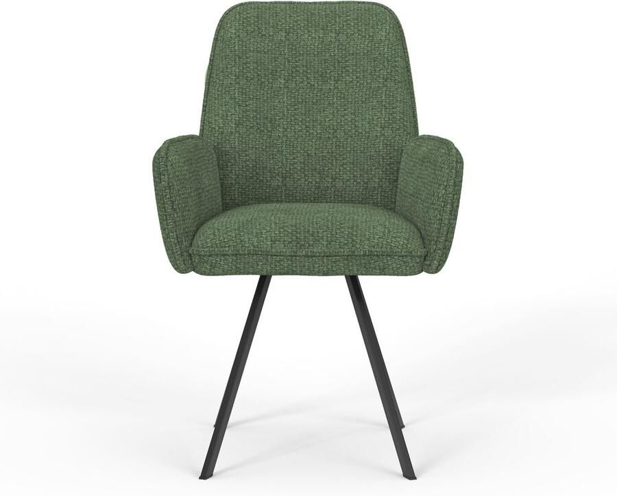 Home affaire Stoel met armleuningen Mily eetkamerstoel gestoffeerde fauteuil woonstoel eetstoel met armleuningen (set 2 stuks) - Foto 7