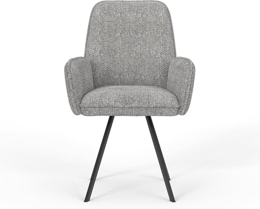 Home affaire Stoel met armleuningen Mily eetkamerstoel gestoffeerde fauteuil woonstoel eetstoel met armleuningen (set 2 stuks) - Foto 7