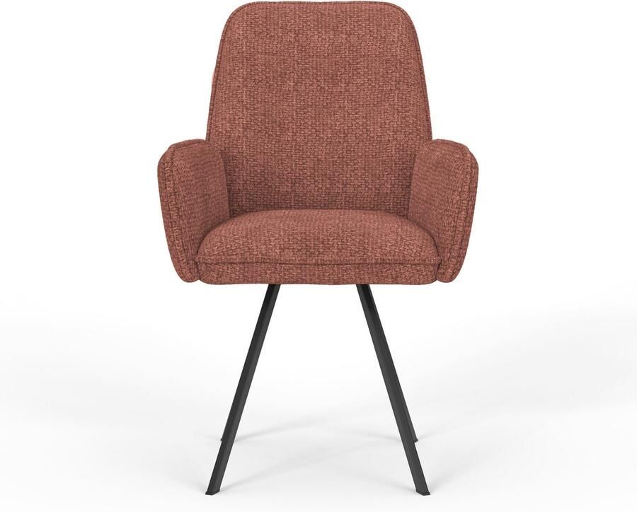 Home affaire Stoel met armleuningen Mily eetkamerstoel gestoffeerde fauteuil woonstoel eetstoel met armleuningen (set 2 stuks) - Foto 6