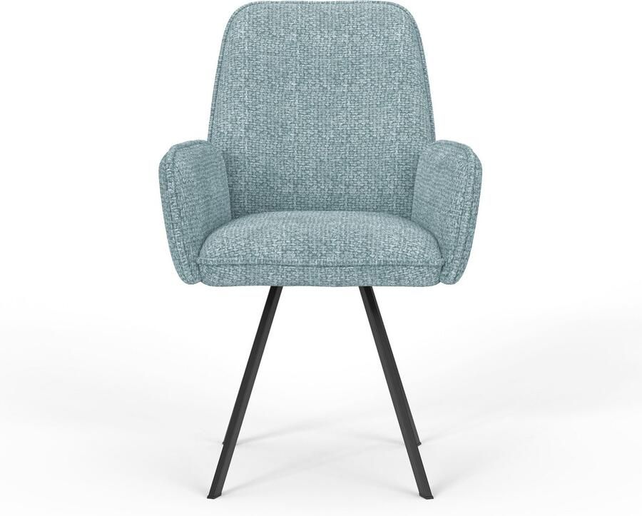 Home affaire Stoel met armleuningen Mily eetkamerstoel gestoffeerde fauteuil woonstoel eetstoel met armleuningen (set 2 stuks) - Foto 7