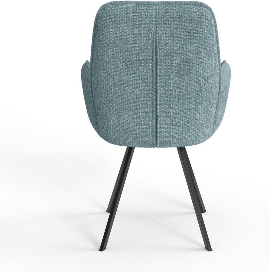Home affaire Stoel met armleuningen Mily eetkamerstoel gestoffeerde fauteuil woonstoel eetstoel met armleuningen (set 2 stuks) - Foto 2