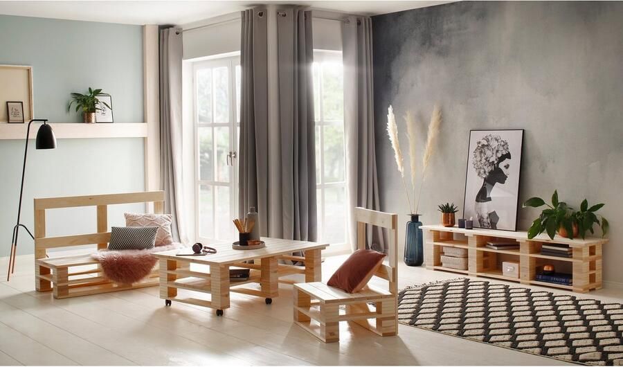 Home affaire Stoel Pinus In het trendy palletdesign - Foto 7