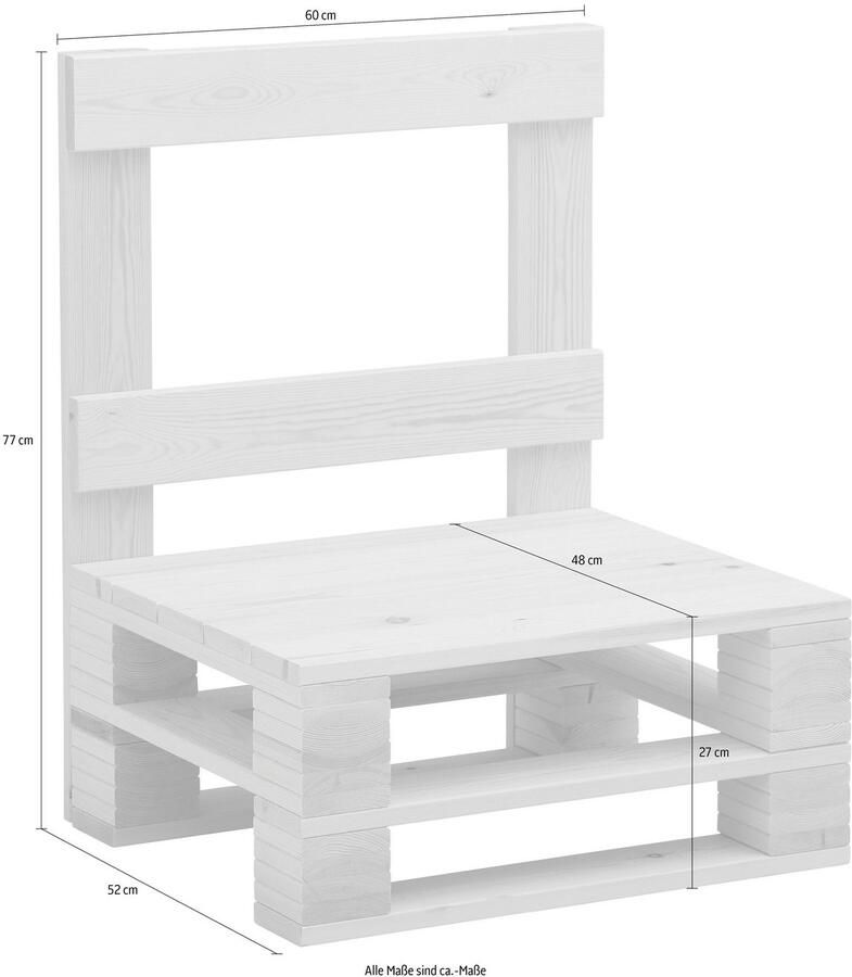 Home affaire Stoel Pinus In het trendy palletdesign - Foto 2