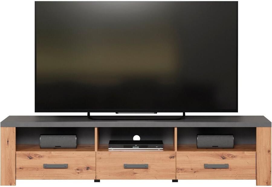 Home affaire Tv-meubel Ambres TV-meubel 3 lades 3 vakken Soft-Close (B D H) 180 50 43 cm (1 stuk) - Foto 3