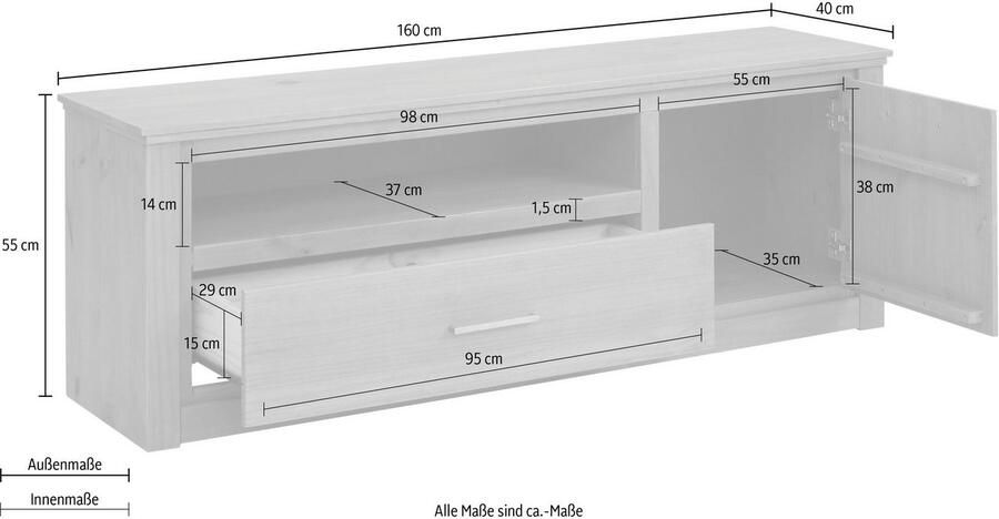 Home affaire Tv-meubel Celia Commode met een mooie houtstructuur en edele metalen grepen - Foto 3